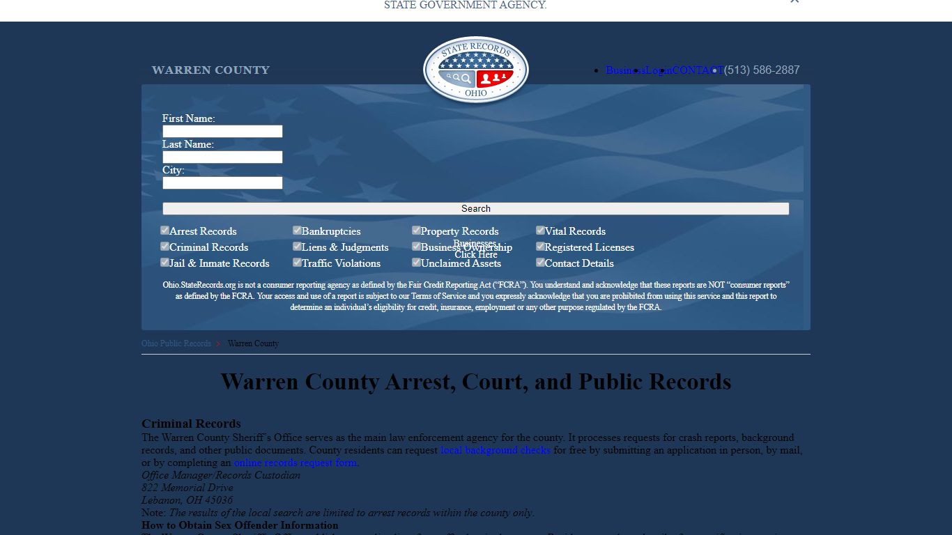 Warren County Arrest, Court, and Public Records